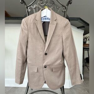 H&M Boys/Men's Taupe Linen-Blend Sport Coat